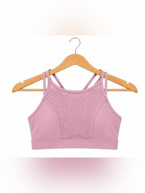 Modetta Pink Mesh High Neck Sports Bra | Size Small | Like New